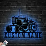 Nature Outdoors Metal Sign Personalized Farm Tractor Name 1