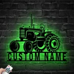 Nature Outdoors Metal Sign Personalized Farm Tractor Name 1