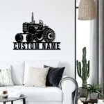 Nature Outdoors Metal Sign Personalized Farm Tractor Name 1