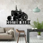 Nature Outdoors Metal Sign Personalized Farm Tractor Name 1