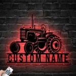 Nature Outdoors Metal Sign Personalized Farm Tractor Name 1