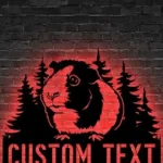 Nature Outdoors Metal Sign Personalized Guinea Pig Name 1