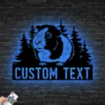 Nature Outdoors Metal Sign Personalized Guinea Pig Name 1