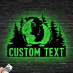 Nature Outdoors Metal Sign Personalized Guinea Pig Name 1