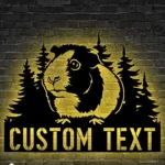 Nature Outdoors Metal Sign Personalized Guinea Pig Name 1