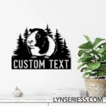 Nature Outdoors Metal Sign Personalized Guinea Pig Name 1