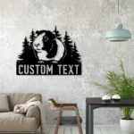 Nature Outdoors Metal Sign Personalized Guinea Pig Name 1