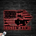 Nature Outdoors Metal Sign Personalized Heavy Equipment Name 1