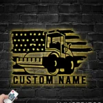 Nature Outdoors Metal Sign Personalized Heavy Equipment Name 1