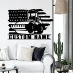 Nature Outdoors Metal Sign Personalized Heavy Equipment Name 1