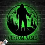 Nature Outdoors Metal Sign Personalized Sasquatch Name 1