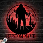 Nature Outdoors Metal Sign Personalized Sasquatch Name 1