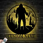 Nature Outdoors Metal Sign Personalized Sasquatch Name 1