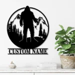 Nature Outdoors Metal Sign Personalized Sasquatch Name 1
