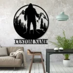 Nature Outdoors Metal Sign Personalized Sasquatch Name 1