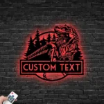 Nature Outdoors Metal Sign Personalized T Rex Dinosaur Name 1