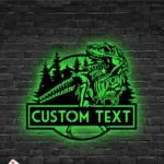 Nature Outdoors Metal Sign Personalized T Rex Dinosaur Name 1