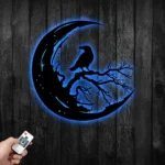 Nature Outdoors Metal Sign Raven On The Moon 1