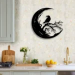 Nature Outdoors Metal Sign Raven On The Moon 1