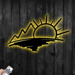 Nature Outdoors Metal Sign Sunrise Landscape 1