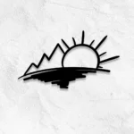 Nature Outdoors Metal Sign Sunrise Landscape 1