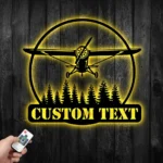 Nature Outdoors Metal Sign Tailored Airplane Text 1