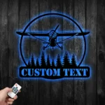Nature Outdoors Metal Sign Tailored Airplane Text 1