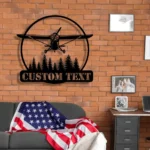 Nature Outdoors Metal Sign Tailored Airplane Text 1