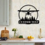 Nature Outdoors Metal Sign Tailored Airplane Text 1