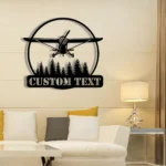 Nature Outdoors Metal Sign Tailored Airplane Text 1