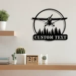 Nature Outdoors Metal Sign Tailored Airplane Text 1