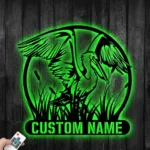 Nature Outdoors Metal Sign Tailored Pelican Bird Monogram 1