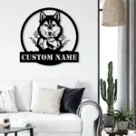 Nature Outdoors Metal Sign Timber Wolf Lover Name 1