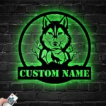 Nature Outdoors Metal Sign Timber Wolf Lover Name 1