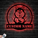 Nature Outdoors Metal Sign Timber Wolf Lover Name 1