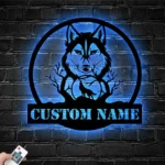 Nature Outdoors Metal Sign Timber Wolf Lover Name 1