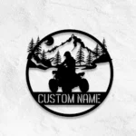 Nature Outdoors Metal Sign Us Quad Cyclist 1