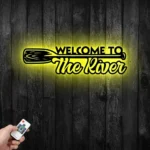 Nature Outdoors Metal Sign Welcome To The River 1