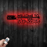 Nature Outdoors Metal Sign Welcome To The River 1