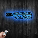 Nature Outdoors Metal Sign Welcome To The River 1