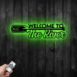 Nature Outdoors Metal Sign Welcome To The River 1