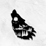 Nature Outdoors Metal Sign Wolf In Forest 1