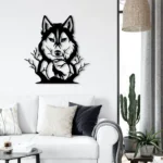 Nature Outdoors Metal Sign Wolf In Forest Moon 1