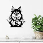 Nature Outdoors Metal Sign Wolf In Forest Moon 1
