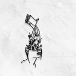 Nature Outdoors Metal Sign Woman Reading 1