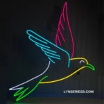 Nature Outdoors Neon Sign Colorful Bird Flying 1