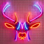Nature Outdoors Neon Sign Decorative Deer Abstract Art 1