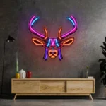 Nature Outdoors Neon Sign Decorative Deer Abstract Art 1