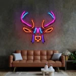 Nature Outdoors Neon Sign Decorative Deer Abstract Art 1