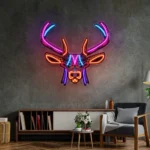Nature Outdoors Neon Sign Decorative Deer Abstract Art 1